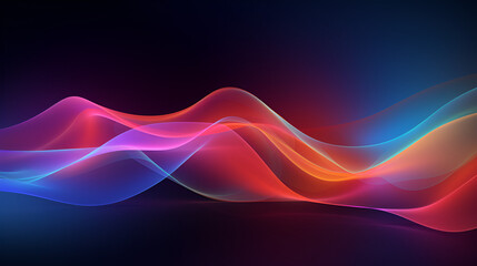 Blurry glowing wave and neon lines abstract 3d wallpaper background,neon design, futuristic wallpaper, abstract digital art, neon artwork,