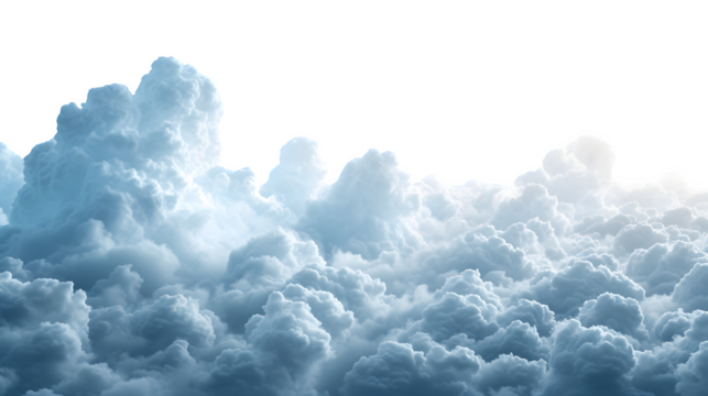 Clouds Placed on Transparent Background, Hand Edited Generative AI