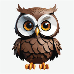 Fototapeta premium vector cute little owl