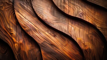 gracefully curved wooden backdrop. Ai Generated.
