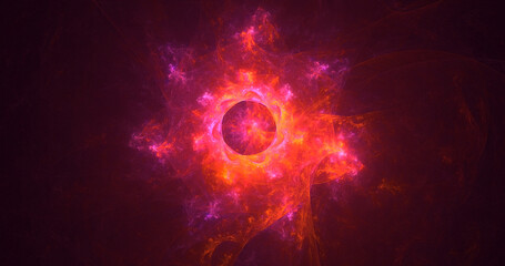 Fototapeta premium 3D manual rendering abstract round hole light background. Its not AI Generatd illustration.