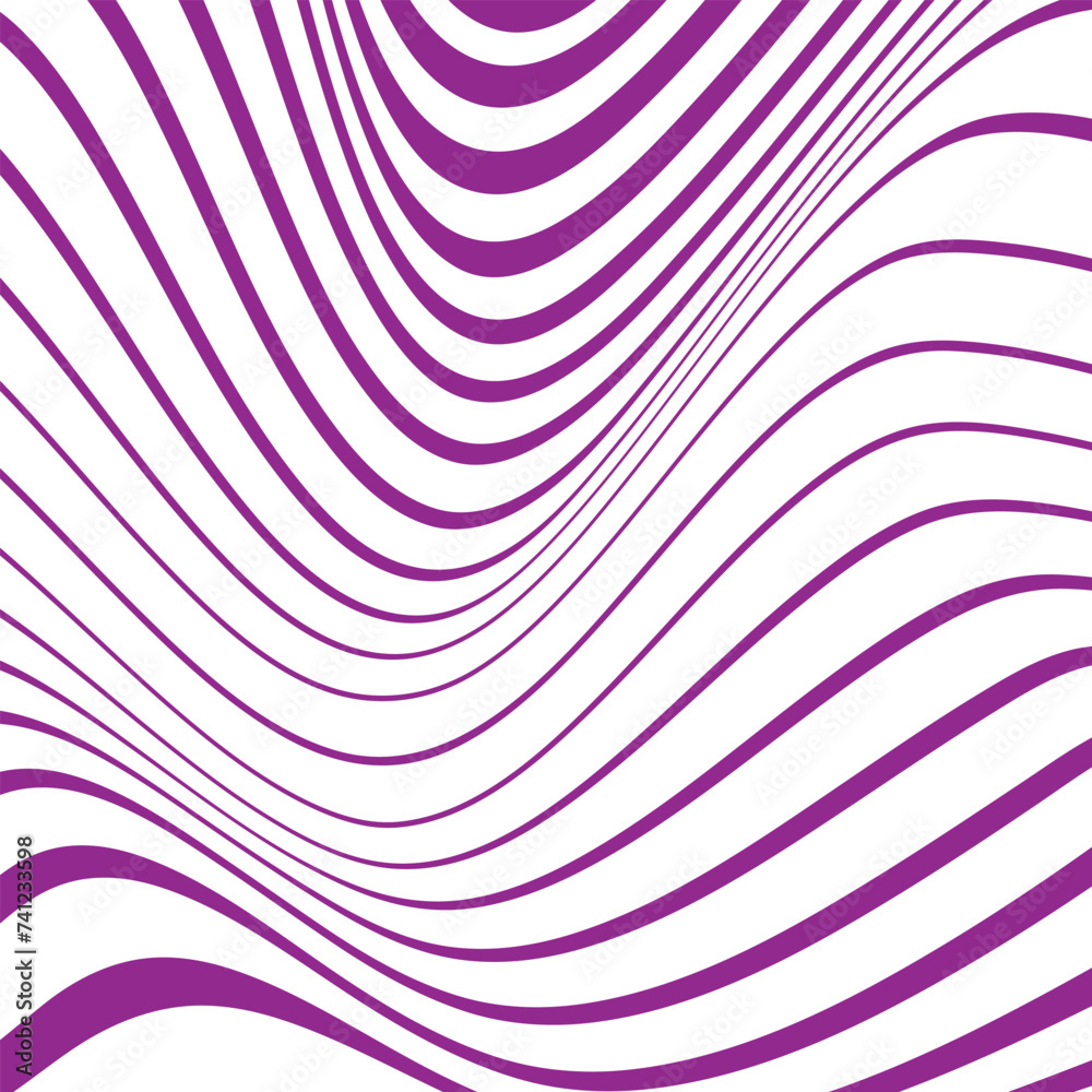 Poster abstract geometric line wave pattern vector illustration.