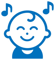 赤ちゃんのアイコン 青