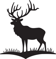Deer With Long Horn Vector