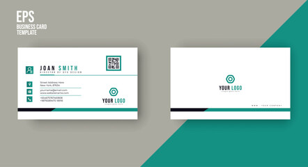 Fototapeta na wymiar Clean modern minimal business visiting card design template 