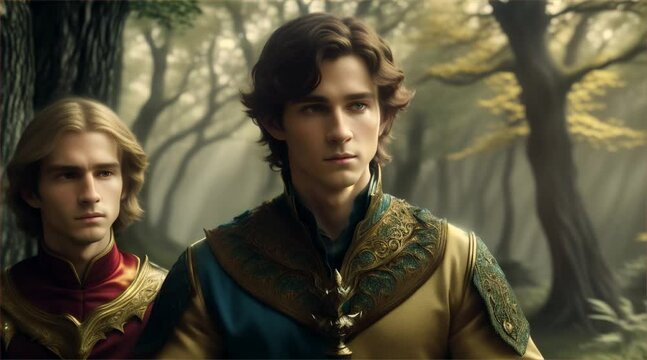 The two princes were in the dense forest.