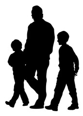 Families with little child on white background