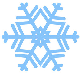 
This is a sky blue snowflake illustration.