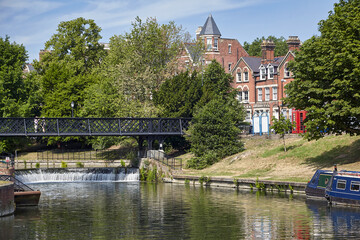 Jesus Lock on the River Cam. Cambridge. Cambridgeshire. United Kingdom
