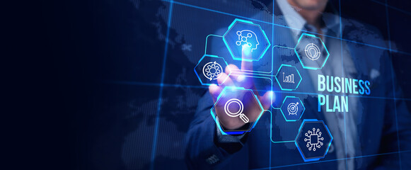 Business plan concept.Business, Technology, Internet and network concept.