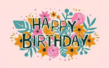 Happy birthday greetings card , birthday poster 