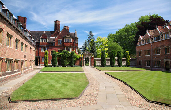 Ivy Court of the Pembroke college. Cambridge university. United Kingdom