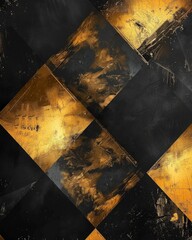 Abstract background geometric black and gold