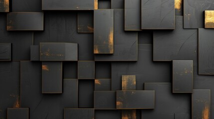 Abstract background geometric black and gold