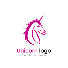 unicorn logo design icon template