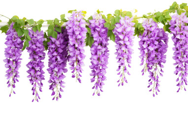 The Mesmerizing Waterfall of Wisteria Blooms A Cascading Symphony Isolated on a Transparent Background PNG.