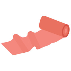 Tissue paper, tissue roll flat icon design 