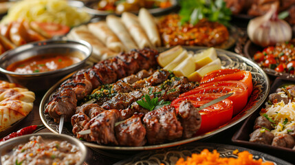 Arabic grilled arabic food - obrazy, fototapety, plakaty