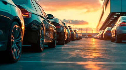 Foto op Plexiglas Cars in the parking lot © millenius