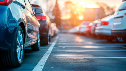 Cars in the parking lot