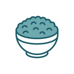 rice bowl icon vector design template simple and clean