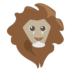 cartoon lion head