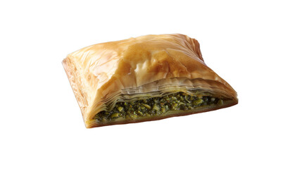 Baklava on isolated on transparent png background. Generative ai