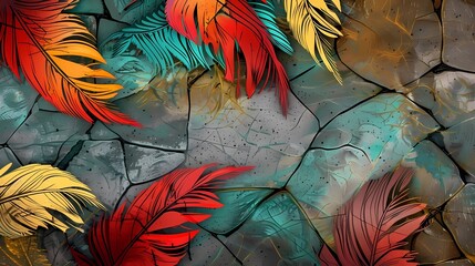 bird feathers background pattern, banner, wings background picture, seamless background