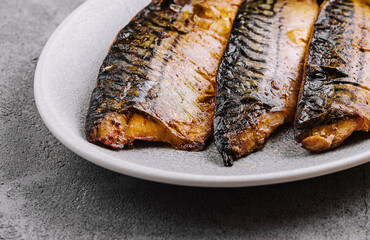 deliciously roasted mackerel on a grill