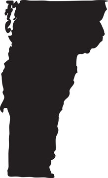 recommend clip art: Vermont black map on white background vector
                    