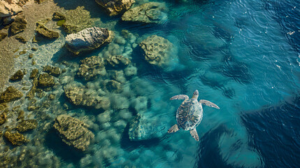 Obraz na płótnie Canvas Big sea turtle