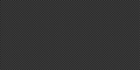 Black vertical carbon fiber seamless texture pattern vector illustration. Textile fabric, car tuning or cloth macro seamless kevlar crisscross texture background. - obrazy, fototapety, plakaty