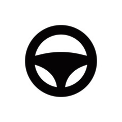 Steering wheel icon vector. Machine control illustration sign. Steer symbol or logo.