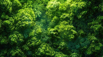 Green forest areal view from top, helicopter view, greenery and forest beautiful scenery.
