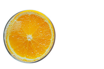 Fresh Orange Juice On Transparent Background.