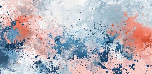 Fototapeta premium abstract blue and pink paint drawing, in the style of dreamy and romantic compositions