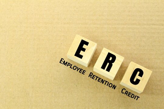 letters of the alphabet ERC or with the word Employee Retention Credit.