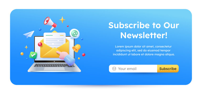 form subscription to newsletter marketing banner
