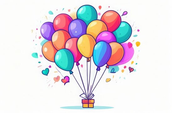 illustration of a colorful balloons