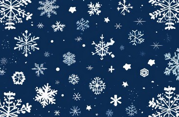 seamless pattern with snowflakes