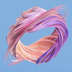 3d render, abstract layered background, fashion wallpaper