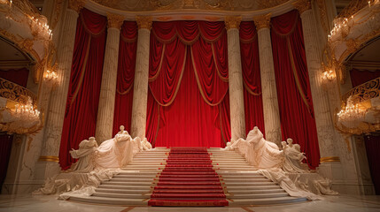 Dramatic and Historical Classic Theater Backdrop - obrazy, fototapety, plakaty