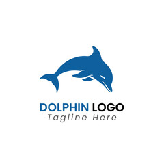 dolphin logo design icon template