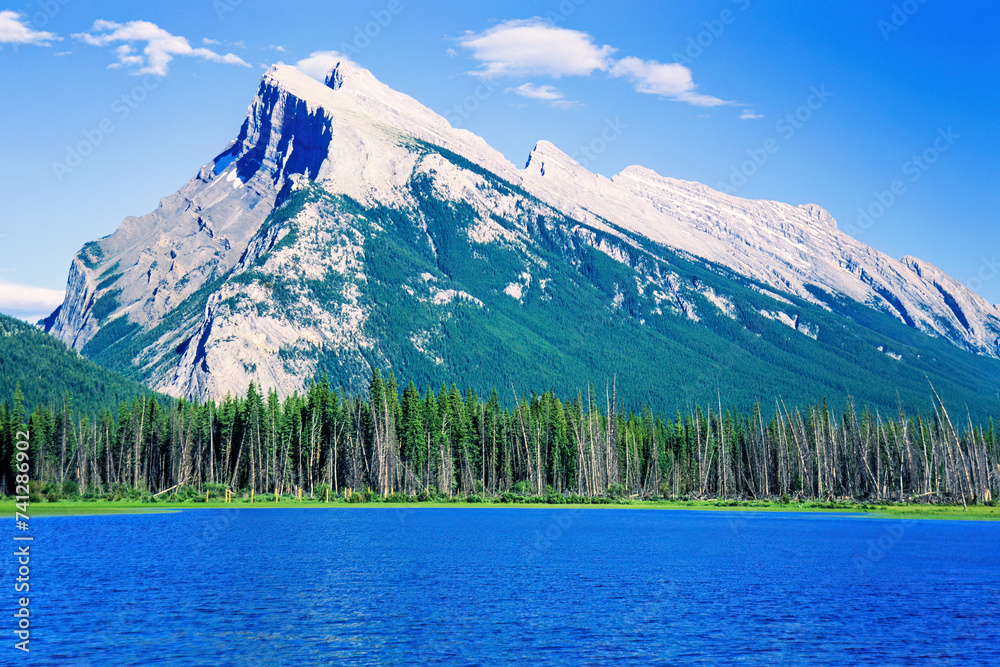 Sticker Mount rundle at Banff national park in the Canadian rockies