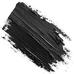 Artistic Black Acrylic Brush Stroke on White Background