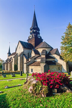 View at Varnhem abbey in Sweden