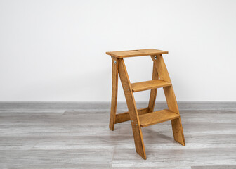 Homemade wooden porch for household use
