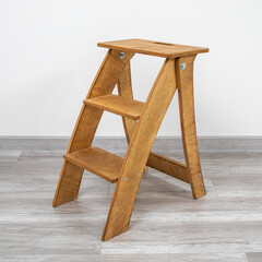 Homemade wooden porch for household use