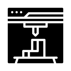 3d modeling glyph icon