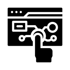 interactivity glyph icon